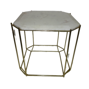 Table basse moderne en métal et marbre pour salon, meuble d'extérieur très bon promotion - Product Image 1