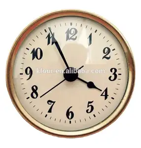 70mm Diameter Clock Fit Ups Inserts 2.8 Inch Roman /Arabic Numeral Quartz Clock Insert with Gold,Silver bezel