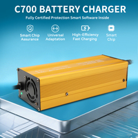 Chargeur de batterie Li-Ion industriel professionnel C700 pour motos électriques, charge rapide intelligente, haute efficacité