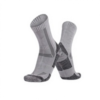 Chaussettes de randonnée et de ski en laine mérinos respirante et performante - Épaisses, chaudes, absorbant la transpiration, avec logo imprimé