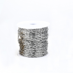 Catena a maglie ovali a forma di graffetta |   Catena in <span class=keywords><strong>Acciaio</strong></span> Inossidabile 316L Placcata Oro 18K PVD per Creazione di Bracciali e Collane Fai-da-Te - Product Image 5