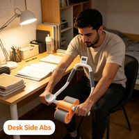 Rodillo Abdominal para Entrenamiento Abdominal en Casa, con Rebote Automático, para Adultos, Hombres y Mujeres, Quema Grasa de Cintura, Ejercicio para Moldear el Cuerpo