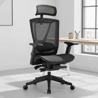 Chaise de bureau ergonomique en maille, pivotante, réglable, à dossier haut, design moderne