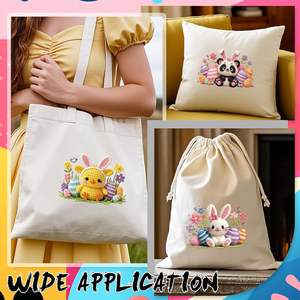 Paquete <span class=keywords><strong>de</strong></span> Diseños <span class=keywords><strong>de</strong></span> Animales <span class=keywords><strong>de</strong></span> Ganchillo <span class=keywords><strong>de</strong></span> Pascua, Conejitos, Dibujos Animados Lindos, Transferencia Térmica DTF, Huevos <span class=keywords><strong>de</strong></span> Pascua, Flores, Sublimación, Adhesivos para Camisetas - Product Image 6