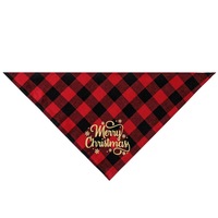 Tanpopo Hot Seller Rouge Vert Personnalisé Plaid Bandanas pour Chiens Animaux Cou Bavoirs Écharpe Accessoires Fête De Noël Bandana
