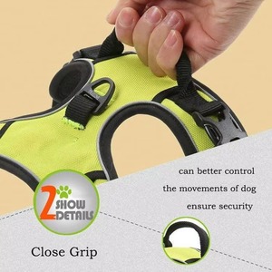 Harnais pour chien souple et réfléchissant, anti-traction, avec poignée et deux attaches pour la laisse, certifié BSCI, marque privée - Product Image 2
