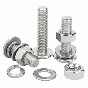 Juego de tornillos de máquina de cabeza alomada de acero inoxidable 304 con tuercas, arandelas planas y arandelas separadas, métricas M2-M4 - Product Image 4