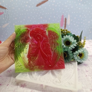 Moldes de fundición de resina hechos a mano para adornos decorativos DIY estilo Ins herramientas de escritorio de silicona molde de Papá Noel - Product Image 5