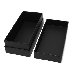 Étui à lunettes rectangulaire noir avec couvercle supérieur et inférieur, boîte de rangement en carton rigide, grande capacité, emballage pour lunettes de soleil, automne 2024 - Product Image 2