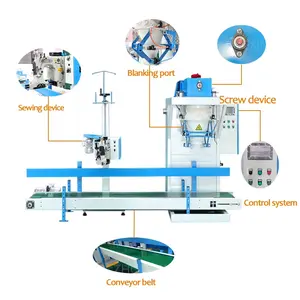 Embalagem de máquina de embalagem de farinha, 1kg, 2kg, 5kg, 10kg, 15kg, 20kg, 25kg, 50kg, pó automático completo, máquina de enchimento de farinha