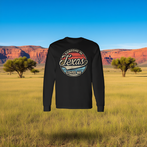 C'è qualcuno nel Texas che mi ama, maglietta retrò a maniche lunghe, taglia unisex per adulti - Product Image 3