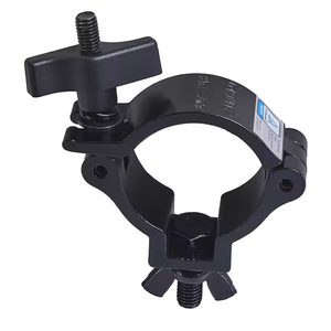 Collier de serrage pour tube en alliage d'aluminium certifié TUV, 200 kg, noir et argent global, 48-50 mm, avec œillet, portable - Product Image 5