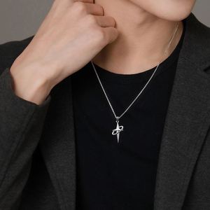 Fashion Cross Necklace Men Trendy Personalized Chill Style Pendant Sweater <b>Chain</b> Guardian Star Mans Couple Party Accessories - Product Image 4