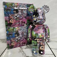 Vente en gros de figurines Bearbrick 400% en ABS, emballage en boîte colorée, figurine de collection en ABS, artisanat Bearbrick 400