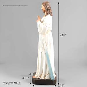 Estatua religiosa católica moderna de <span class=keywords><strong>Jesucristo</strong></span> 7,87 ''H resina de la Divina Misericordia modelo de stock decorativo Cristiano - Product Image 6