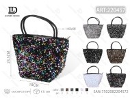 Women's Small <b>Sequin</b> Clutch <b>Handbag</b> Beaded Fashionable Evening Bag Ring Strap Flap Closure 4Y1220417 - Product Image 1