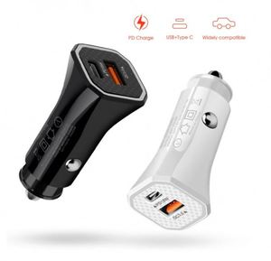 ที่ชาร์จในรถยนต์คุณภาพสูงแบบมินิ Type C 12W 2.4A พอร์ตคู่ USB+Type C ชาร์จเร็วสำหรับ iPhone 12 Pro - Product Image 3