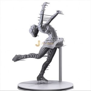 ANW069 Escultura de Acero Inoxidable Art Deco Hecha a Mano, Instalación Artística Duradera para Exteriores - Product Image 2