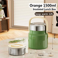 Boîte à lunch isotherme grande capacité en acier inoxydable 304 avec poignée