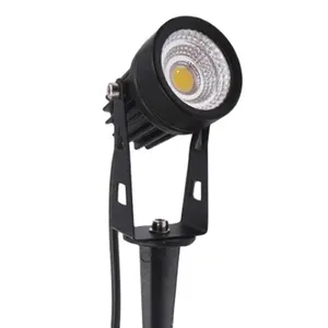 IP65 ip67 copertura nera 3w cob led spike garden spot light giardino esterno 12v luce bianca calda