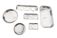 Plateau rectangulaire d'outils de pièces de vis magnétiques de plaque de bol d'aimant d'acier inoxydable pour la réparation de voiture