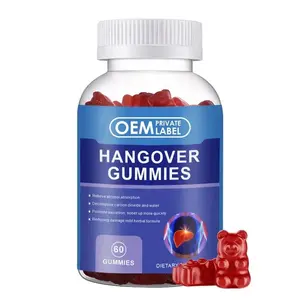 OEM Private Label Anti-Alcohol Liver Cleanse Detox Relieve Repair 1500Mg Milk Thistle Anti Hangover Gummies