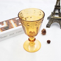 LANGXU verres à vin vintage coupe à glace à rayures verticales design chaud gobelet à vin en gros verre doré moderne