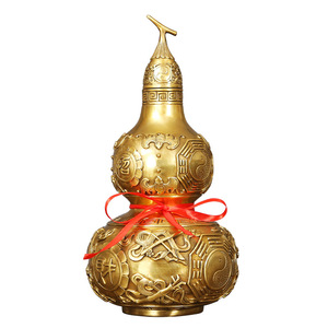 Adorno de Calabaza Bagua de Latón Fundido, Simbolismo Feng Shui, Decoración de Mesa, Regalo de Año Nuevo Chino, Artesanía de Alta Calidad - Product Image 3