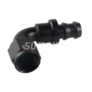 Sumeichi Racing phần nhôm an8 Đen nhiên liệu phụ kiện 90 độ đẩy khóa Hose kết thúc phần tự động - Product Image 4