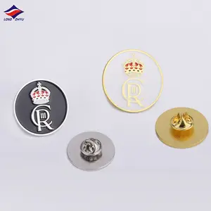 Longzhiyu Designer Metal Badge Fabriek Verkoop Vergulde Zilver Gegoten Corporate Merk Logo Pinnen Custom Emaille Reversspeld Badge