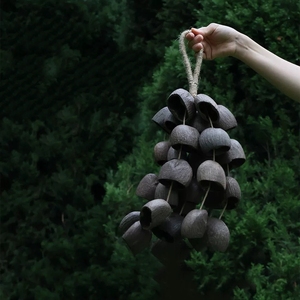 Wholesale Natural Dried Fruit Shell <b>Wind</b> <b>Chime</b> Handcrafted Hanging Ornament For Sound Healing - Product Image 1