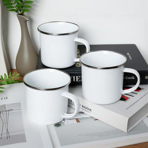 Tazze smaltate personalizzate da 500 ml di alta qualità, disponibili in Spagna, materiale per trasferimento a caldo, tazze bianche per sublimazione, per vendita all'ingrosso. - Product Image 6