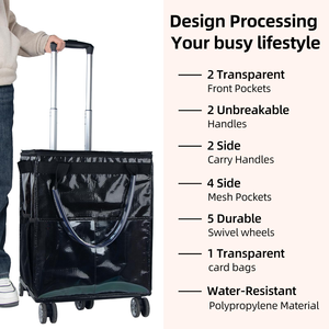 Custom Heavy-Duty Insulated Reusable Grocery <b>Bag</b> with Zipper Closure PP Material <b>Folding</b> Style for Outdoor & Travel Use - Product Image 5