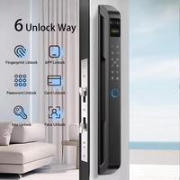 Aiendi Tuya App impermeable RFID Smart Lock aleación de aluminio lector de tarjetas de huellas dactilares para madera desbloquea mecánicamente Laptop Smart Key