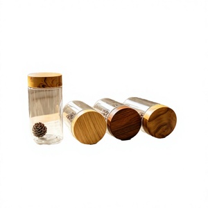 Pot de conservation alimentaire moderne en plastique sans BPA avec couvercle imitation bois – Contenant hermétique pour l'organisation de la cuisine et des garde-manger, idéal pour les cadeaux - Product Image 4