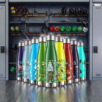 Logo kustom 500ml termos bebas BPA terisolasi vakum air olahraga baja tahan karat untuk Botol Cola anti bocor Pesta Modern