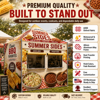 Tente de snack rétractable en tissu Oxford résistant aux intempéries avec logo personnalisé, qualité supérieure, pour stand de marché, livraison directe