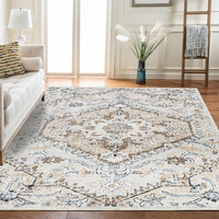 Tapis de salon moderne de luxe, dessin abstrait, motifs géométriques, imperméable, lavable, fond en PVC antidérapant