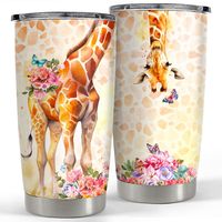 Gobelet isotherme en acier inoxydable de 20 oz, style animal personnalisé, sans BPA, tasse à café de voyage