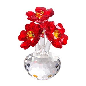Flores <span class=keywords><strong>de</strong></span> Cristal, Flora y <span class=keywords><strong>Fauna</strong></span>, Rosa Roja, Flores <span class=keywords><strong>de</strong></span> Corazón Rosa Melocotón, Decoración para Mini Sala <span class=keywords><strong>de</strong></span> Estar, Dormitorio, Adornos - Product Image 1