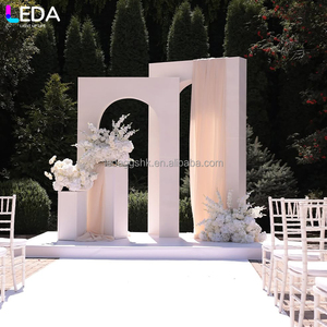LEDA - Suministros de Decoración para Bodas al Aire Libre, Juego de Dos Piezas de Acrílico Blanco Cuadrado de Alta Calidad para Eventos - Product Image 1
