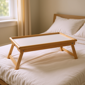 Plateau de lit pour petit-déjeuner Ventura, design minimaliste rectangulaire en bois, emballage individuel - Product Image 2