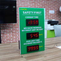 Affichage numérique LED personnalisé du nombre de jours sans accident pour aéroports et centres commerciaux