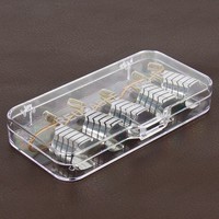 5 UNIDADES/CAJA Soportes de Aluminio Dorados y Plateados para Uñas, para Gel UV y Acrílico, para Extensión de Uñas