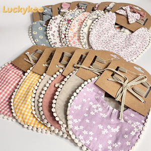 Luckykoo - Baberos triangulares de gasa para bebé, baberos para comer para niños, de algodón puro, suaves y absorbentes, unisex, baberos para la saliva del bebé - Product Image 2