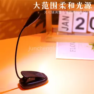 Có thể sạc lại 5 LED cuốn sách ánh sáng dễ dàng clip trên đèn đọc sách với USB sạc cáp, xoay 360, 3 Nhiệt độ màu