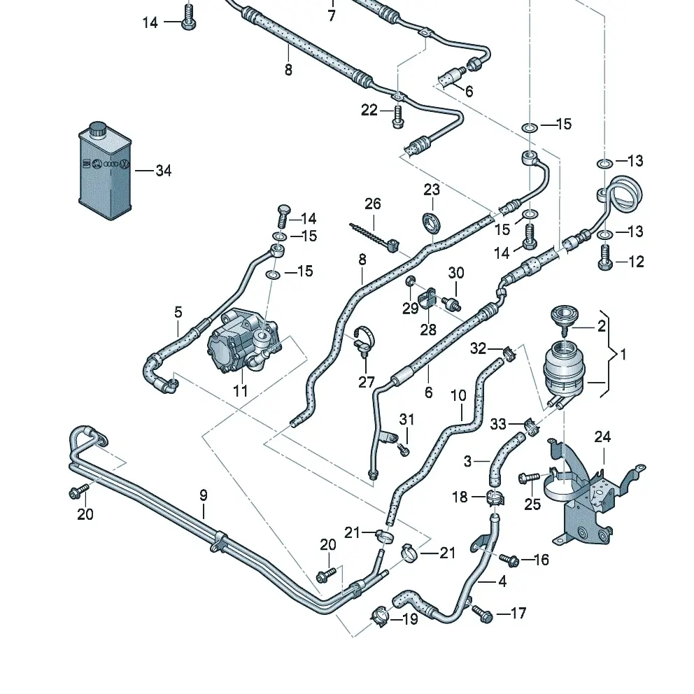 BBmart Peças de reposição para carros, tubo de óleo direcional para Audi A4 S4 A5 S5 A6 Q5 OE 4F0422885F 4F0 422 885 F