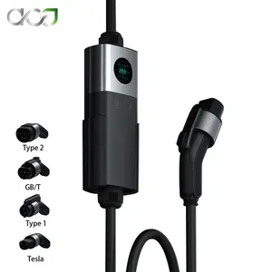 Ev Charger Type 2 16a Portable Ac Level 2 Type 1 Or Socket 3.7kw 3.5kw Adjustable Electric Car Charging Station With Type2 Plug