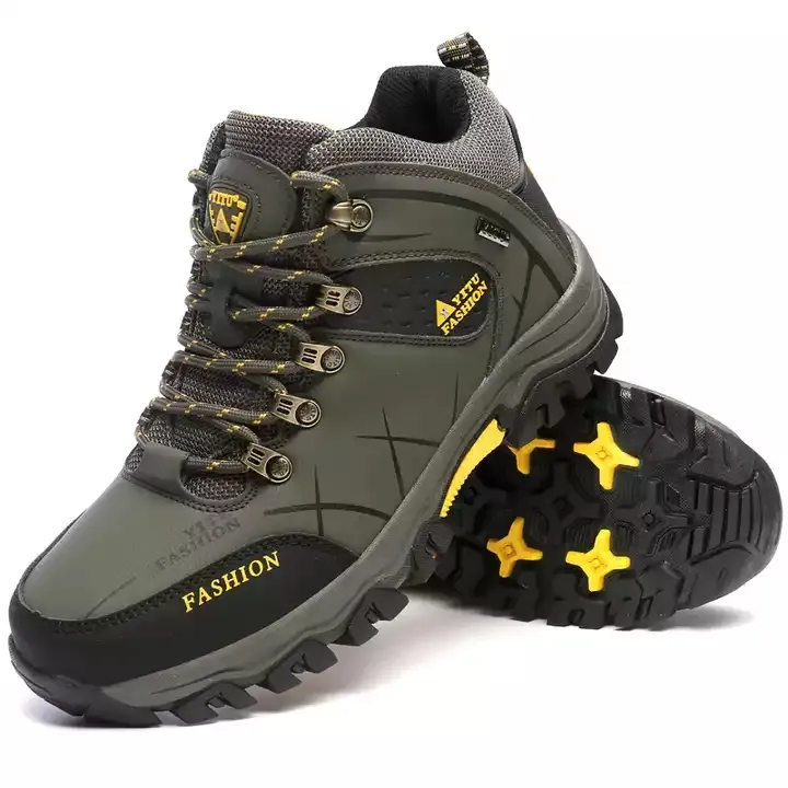 Men's Boots Winter Waterproof Leather Outdoor Hiking Shoes Plus Size