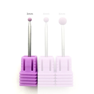 HYTOOS Fraise <span class=keywords><strong>à</strong></span> ongles en corindon rose 3/32\" en <span class=keywords><strong>céramique</strong></span> rotative pour manucure, accessoire de perceuse électrique, outils de salon de manucure - Product Image 2